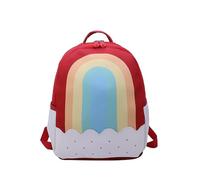 Générique Sac à dos pour enfants, pour l'école, garçons et filles, joli imprimé animal, durable et léger, avec bretelles confortables, pour un usage quotidien Université De Héros (Red, One Size)