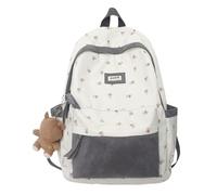 Générique Sac à dos pour étudiantes, style design, style coupe-vent, grande capacité, version originale, pour l'hiver, sac à bandoulière double étudiantes, 10-18 (Grey, One Size)