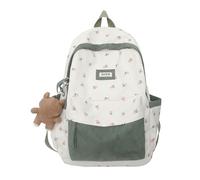 Générique Sac À Dos Pour Étudiantes Style Design Style Coupe-Vent Grande Capacité Version Originale Pour L'Hiver Sac À Bandoulière Double Pour Étudiantes 10-18 (Green One Size)