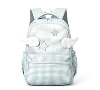 Générique Sac à Dos Pour Filles，Sac à Dos Est Mignon Et Joli, DéCoré D'éToiles, De Rayures Et D'Ailes En 3D, Et Est Parfait Pour Les Filles Qui Veulent Faire Du Shopping Ou Aller à L'éCole. (Bleu)