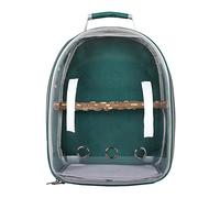Générique Sac à Dos pour Oiseaux avec Poignée Robuste, Sac de Transport avec Perchoir, Sac à Dos Ventilé pour Cage de Transport d'animaux en Oxford, T, Vert