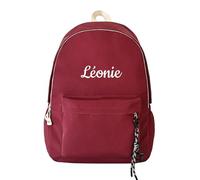 Générique Sac à dos pour tout-petits à faire soi-même avec nom, sac dos personnalisé pour enfants garçons et filles, petit mignon personnalisé, cartable enfants l'école et (Red, One Size)