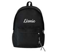 Générique Sac à dos pour tout-petits à faire soi-même avec nom, sac dos personnalisé pour enfants garçons et filles, petit mignon personnalisé, cartable enfants l'école et (Black, One Size)