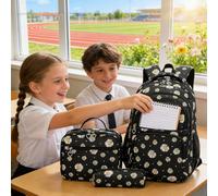 Générique Sac à Dos Scolaire des Élèves,Ensemble Mignon De Sac À Dos Pour Le Collège - Ensemble de à avec Imprimé Fleurs | Pour Étudiants Adolescents Garçons Filles Jeunes Voyage Quotidien Sortie