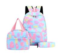 Générique Sac à dos scolaire léger à dégradé pour filles, 3 pièces, idéal pour l'école primaire et le collège, avec un joli motif « Day Tripper ». (Sky Blue, One Size)