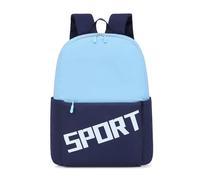 Générique Sac a dos sport enfant fille, petit sac a dos garcon blocs de couleurs athlétisme cartables scolaires Grande Capacité respirant durable pour École Voyage Sports de Plein Air (Light Blue, A)
