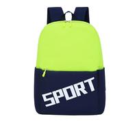 Générique Sac a dos sport enfant fille, petit sac a dos garcon blocs de couleurs athlétisme mode cartables scolaires Grande Capacité respirant durable pour École Voyage Sports de Plein Air (Green, B)
