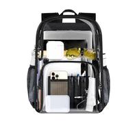 Générique Sac À Dos Transparent - Sac À Dos D'école Transparent, À Livres Robuste, De Rangement De Papeterie Pliable Pour Événements, Concerts, Voyages, Randonnée, Garçons, Filles