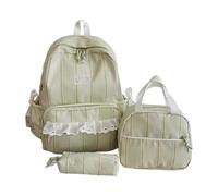 Générique Sac à Dos Trois Pièces Adorable pour Collégienne Léger Spacieux Idéal Jeunes Filles Rentrée Scolaire Quotidien (Green, One Size)