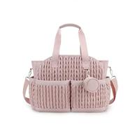 Générique Sac à Langer Isotherme 2025 | 13 Poches Organisation Multifonction | Grand Sac de Voyage Maternité avec Bandoulière Amovible | Capacité XXL Imperméable pour Maman/Papa (Rose Néo)