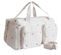 Générique Sac à Langer Matelassé Brodé - Grand Sac Maternité Bébé Hôpital & Week-end - Bandoulière Réglable, Multi-poches - Léger, Doux et Grande Capacité - Idée Cadeau Naissance