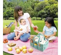 Générique Sac à Langes Tote - Grand Sac à Langes Tote en Peluche,Organisateur Anti-Dérapant avec Séparation Flexible pour Hôpital, Week-end, Pique-nique, Avion, Voiture, Plage, Vacances, Camping,
