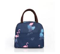 Générique Sac A Lunch Sac à lunch avec poignée, sac isotherme for femmes et enfants, boîte, pique-nique, voyage, stockage portable des aliments, for petit-déjeuner(Blue Flamingo)