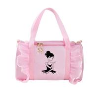 Générique Sac à main de danse pour enfants, grande capacité, tendance, en dentelle, idéal pour le voyage, le yoga, les filles et les petites-filles (White, 31x18x19cm)
