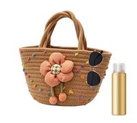 Générique Sac à main en crochet pochette tissée à motif de fleurs