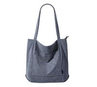 Générique Sac à main en toile de velours côtelé, sac à bandoulière rétro pour femmes Panier Repas Isotherme Homme (Navy, One Size)