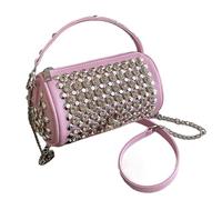 Générique Sac À Main Tendance - Polyester 18x11x10cm | Portefeuille Clouté | Seac À Bandoulière À Rivets Pour Femmes, Sac À Main Tendance Pour Voyage, Fête, Soirée Et Usage