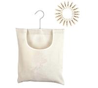 Générique Sac à Pinces à Linge | Sac en Toile pour extérieur,Pochette organisatrice résistante à Large Ouverture avec 20 Pinces pour Jardin arrière-Cour Balcon terrasse Chambre à Coucher et buanderie