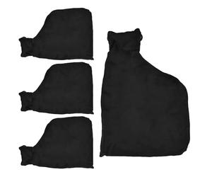 Générique Sac à poussière de scie à mitre - 4 Sacs de Remplacement Noir Pack avec Fermeture éclair | Couvercle de Trou de 1,7 à 2 Pouces réglable | Collecteur de poussière po