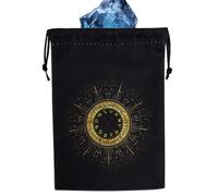 Générique Sac À Tarot en Velours Sac À Dés avec Cordon De Serrage | Organisateur Imprimé Portable pour Bijoux, Cristaux, Accessoires Spirituels et de Divination