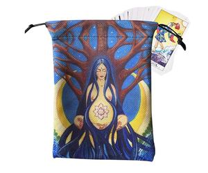 Générique Sac À Tarot - Pochette Bijou À Cordon,Rangement pour Dés Cristaux Divination Oracle Maison Ésotérisme Usage Universel