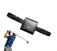 Générique Sac Banane de Golf - Cuir PU 11x11x5cm | Support de Golf en Cuir PU avec Sangle, Couvercle magnétique, Souple Portable pour 4 balles | Sac de Balle de pour Jeu d'exercice d'entraînement