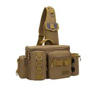 Générique Sac Banane de pêche, Sling Bag Leurres Gear Tackle Storage Rod Holder, Sac de pêche à la Mouche léger à bandoulière pour Le Camping, la Chasse, la en Plein air