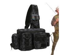 Générique Sac Banane de pêche | Tackle Storage Bag Sling Bag Porte-Canne Leurres Gear - Sac de pêche à la Mouche léger à bandoulière pour Le Camping, la Chasse, la en Plein air