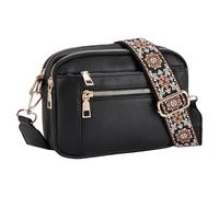 Générique Sac BandoulièRe Femme Crossbody Bag Femme Sac à BandoulièRe Femme Sac à Main Femme Sac Pour TéLéPhone Portable Avec Large BandoulièRe (E Noir)