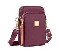 Générique Sac Bandoulière Femme, Multifonctionnel Petit Sac Telephone Portable, Peut Être Séparé Sac Banane, Mini Besace Sacoche Messenger (Violet)