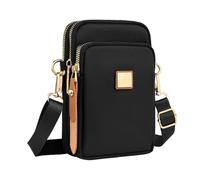 Générique Sac Bandoulière Femme, Multifonctionnel Petit Sac Telephone Portable, Peut Être Séparé Sac Banane, Mini Besace Sacoche Messenger (Noir)