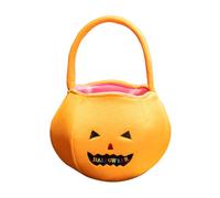 Générique Sac Bonbon Halloween avec Texte Personnalisé - Sac Citrouille - Seau Bonbon Halloween - en Coton PP