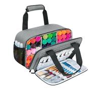 Générique Sac Cabas Art, Sac Organisation Rangement Fournitures Créatives, Mallette De Rangement avec Poches Et Poignées pour Marqueurs Pinceaux Fournitures Scolaires