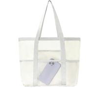 Générique Sac Cabas Plage,Grand Sac de Piscine avec Grande Capacité | Compartiment Spécialisé pour Serviette et Gourde, Filet de Sport Grande Capacité