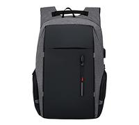 Générique Sac d'affaires hommes ordinateur portable USB multifonctionnel grande capacité à dos urbain robuste imperméable décontracté quotidien (Grey, One Size)