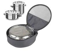 Générique Sac de camping en plein air - ac de rangement résistant à l'humidité, ac de vaisselle respirant grande capacité | sc portable pour assiettes et ustensiles de campiing gris