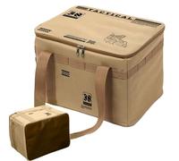 Générique Sac De Camping,Organisateur pour Ustensiles de Cuisine de Camping | Contenant Polyvalent Souple 30L, Sac de Voyage Imperméable pour Plage, Barbecue, Boissons, Pots et Bols