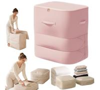 Générique Sac de Compression Rangement et Pochette Rangement Valise, Sac Compression Voyage Idéal pour Optimiser Vos Affaires, Gain de Place sans Aspirateur，Rose：L(54 * 42 * 60cm)