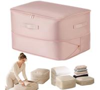 Générique Sac de Compression Rangement et Pochette Rangement Valise, Sac Compression Voyage Idéal pour Optimiser Vos Affaires, Gain de Place sans Aspirateur，Rose：S(52 * 42 * 30cm)