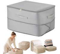 Générique Sac de Compression Rangement et Pochette Rangement Valise, Sac Compression Voyage Idéal pour Optimiser Vos Affaires, Gain de Place sans Aspirateur，Gris：S(52 * 42 * 30cm)