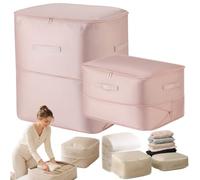 Générique Sac de Compression Rangement et Pochette Rangement Valise, Sac Compression Voyage Idéal pour Optimiser Vos Affaires, Gain de Place sans Aspirateur，Rose：S+M