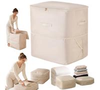 Générique Sac de Compression Rangement et Pochette Rangement Valise, Sac Compression Voyage Idéal pour Optimiser Vos Affaires, Gain de Place sans Aspirateur，Beige：M(52 * 42 * 60 cm)