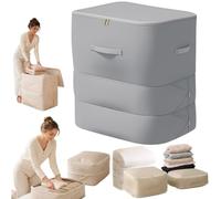 Générique Sac de Compression Rangement et Pochette Rangement Valise, Sac Compression Voyage Idéal pour Optimiser Vos Affaires, Gain de Place sans Aspirateur，Gris：XL(54 * 42 * 90cm)