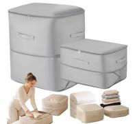 Générique Sac de Compression Rangement et Pochette Rangement Valise, Sac Compression Voyage Idéal pour Optimiser Vos Affaires, Gain de Place sans Aspirateur，Gris：S+M