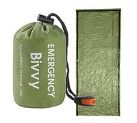 Générique Sac De Couchage d'urgence - Sac De Couchage De Survie, Tapis De Sol Imperméable, Protection Contre Le Froid | Sifflet De Sauvetage Intégré Et De Compression pour L'alpinisme en Haute Altit