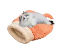 Générique Sac De Couchage pour Chats,Pochette en Peluche Pliable Semi-Fermée,59.9x29.9 cm Lit d'hiver pour Chat - pour Chaton Souris Petit Animal Salon Chambre Balcon Exterieur