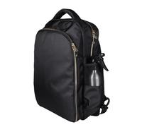 Générique Sac de maquillage de voyage noir pour - Sac à dos imperméable pour/coiffeur, sacs à cosmétiques de qualité supérieure, robustes | Étui de rangement cosmétique avec bandoulière, grand é