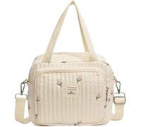 Générique Sac de Maternité, Sac à main Matelassé, Sac bandoulière en coton grande capacité, a langer bebe, Maman Toilette Bagage, à main de voyage (D)