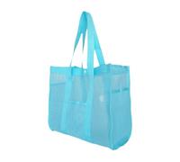 Générique Sac de Plage en Maille - Sac de Piscine | Imperméable Anti-Sable Grande Capacité Poche Filet Organisateur Jouets Femme Famille Vacances Camping Été