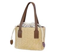 Générique Sac de Plage en Paille | Pochette Légère Et Esthétique - Sac Tressé En Paille Pour La Plage,pour le Voyage le Shopping le Quotidien les Vacances la Piscine la Croisière les Déplacements